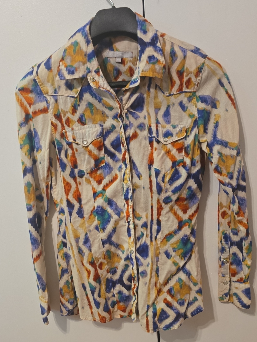 Tin Haul Cream Shirt with Multicolor Brushstroke Print